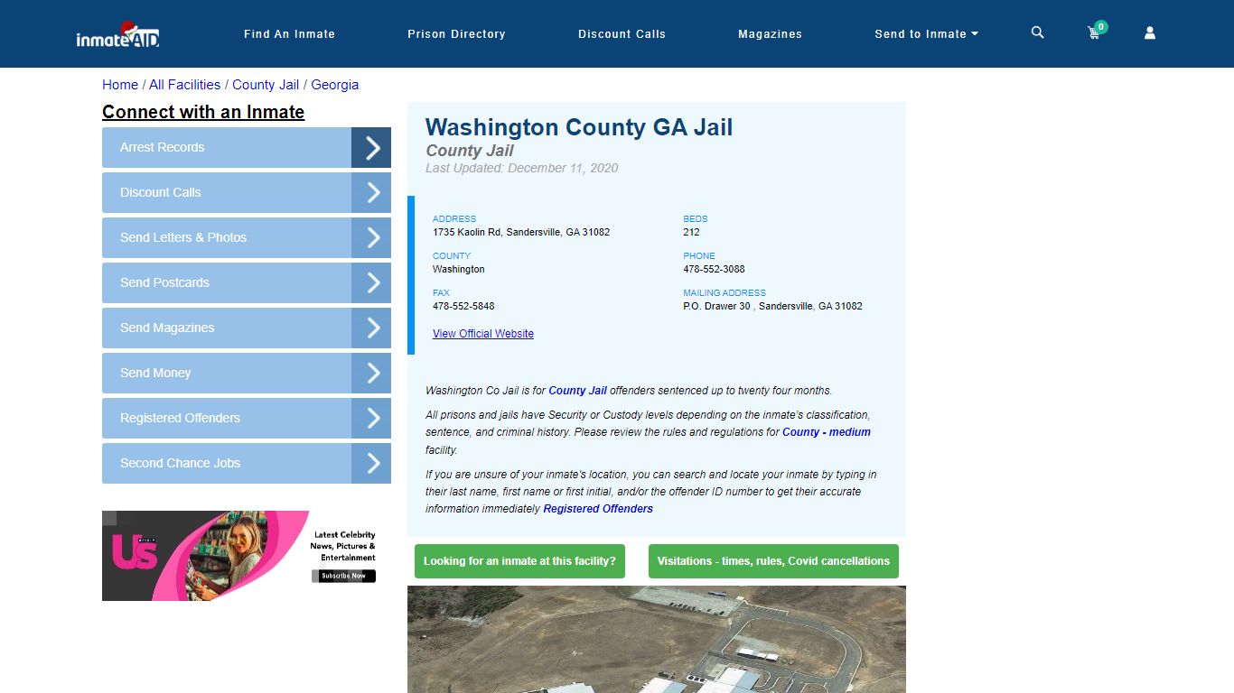 Washington County GA Jail - Inmate Locator - Sandersville, GA